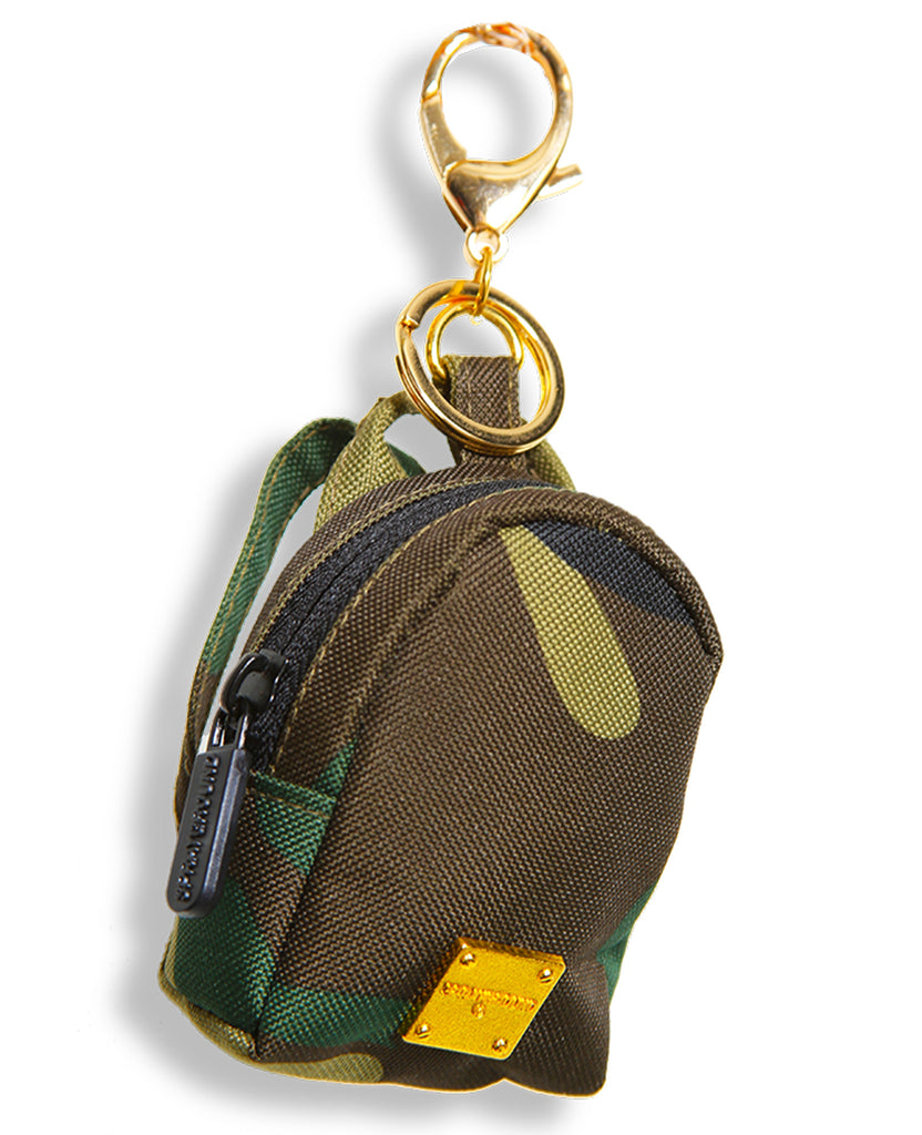Woodland Camo Mini Keychain Backpack