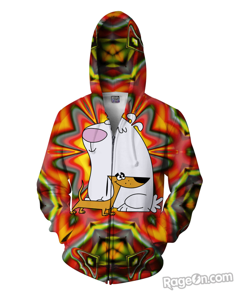 2 Stupid Dogs Zip-Up Hoodie