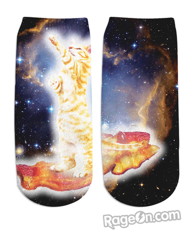 Bacon Cat Ankle Socks