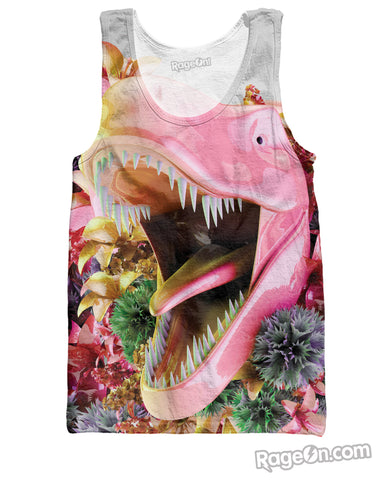 Floral T-Rex Tank Top