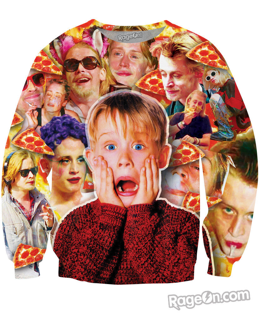 Macaulay Culkin Pizza Party Monster Sweatshirt