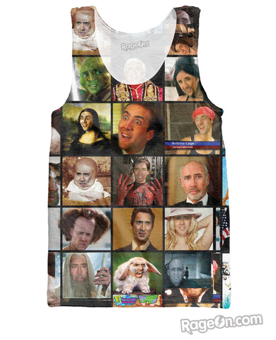 Nicolas Cage Rage Faces Tank Top