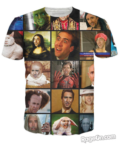 Nicolas Cage Rage Faces T-Shirt
