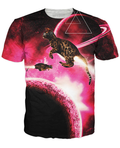 Space Cat Rocket Blast T-Shirt