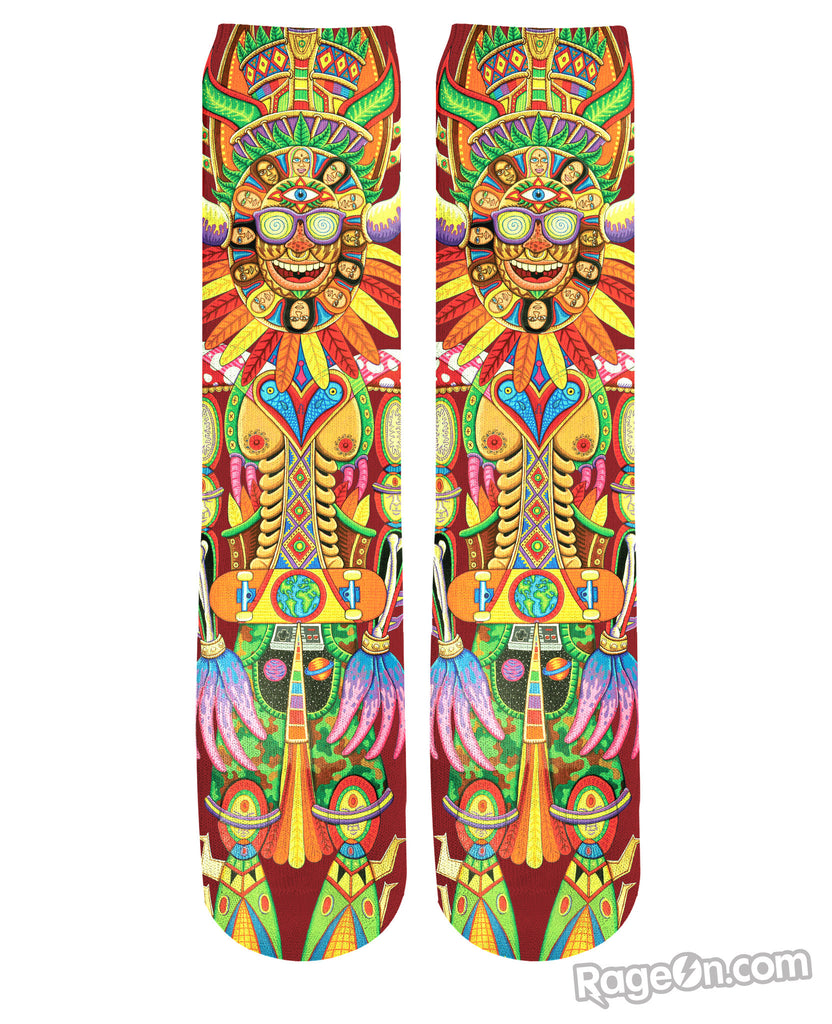 Traveling Angel Knee-High Socks