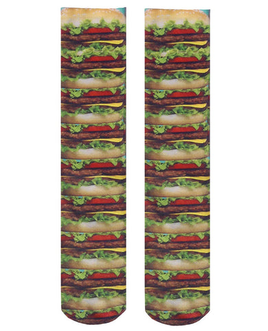 Cheeseburger Knee-High Socks