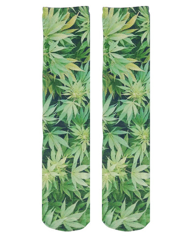 Green Mary Jane Knee-High Socks