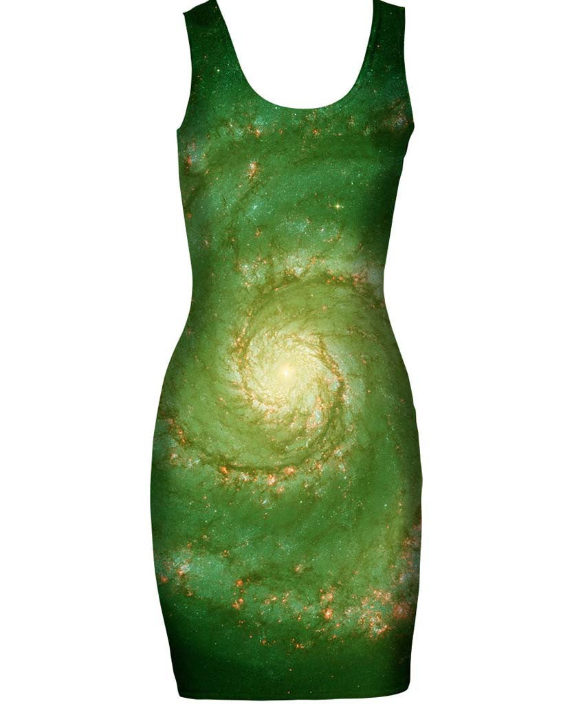 Green Nebula Simple Dress