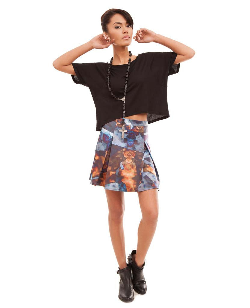 Indigo Flowers skirt