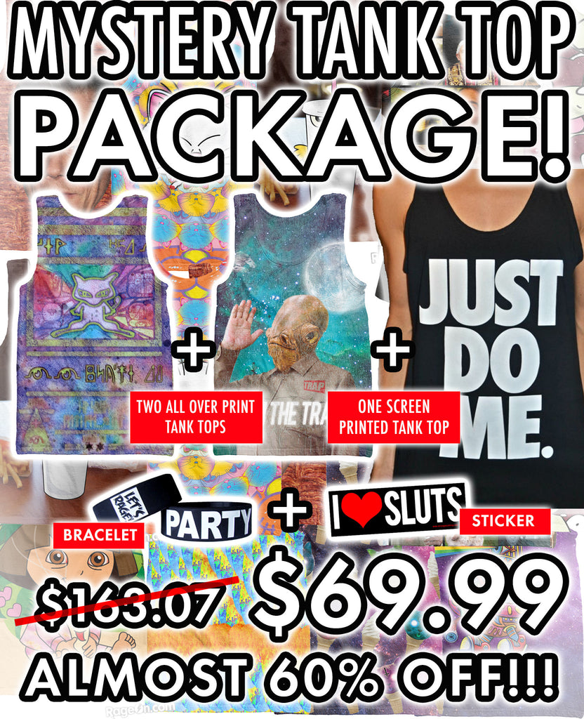 MYSTERY TANK TOP PACK 3 tanks, bracelet, and sticker